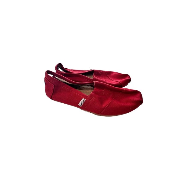 Tom's Women's Classics Canvas Flats Size US 7 Red - Picture 1 of 4